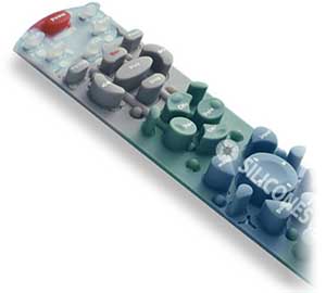 Custom rubber keypads with 3D and Contoured Keytops